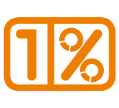 1 procent Ikona 1%